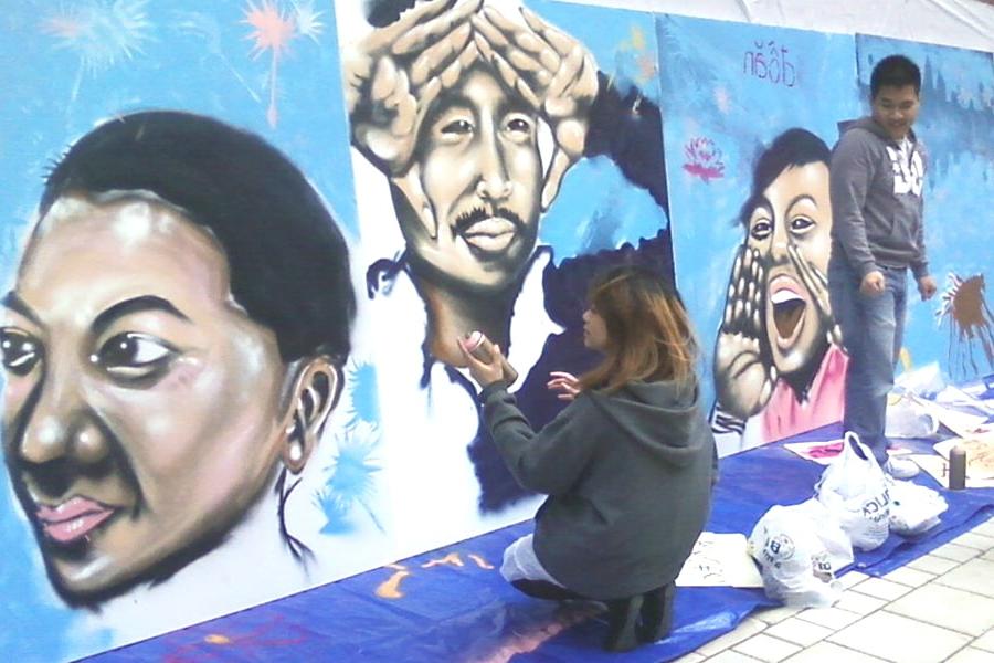 亚裔美国人研究壁画